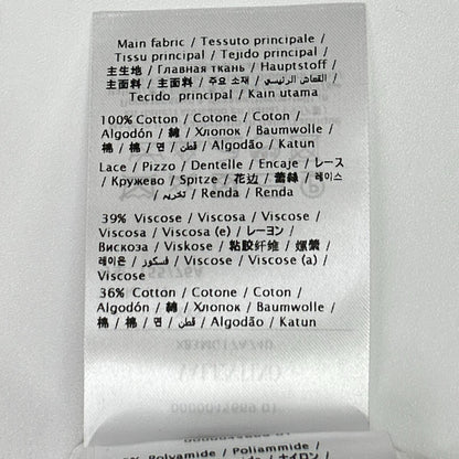 VALENTINO ヴァレンティノ XB3MG17A740 ホワイト カットアウト クルーネック Tシャツ トップス
