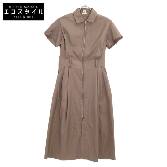 HERMES エルメス 【美品】3H0544DH モザイク柄 フロントジップ 半袖 ワンピース