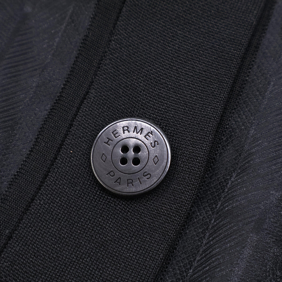HERMES エルメス ショールカラー シルク切替 ロングカーディガン トップス