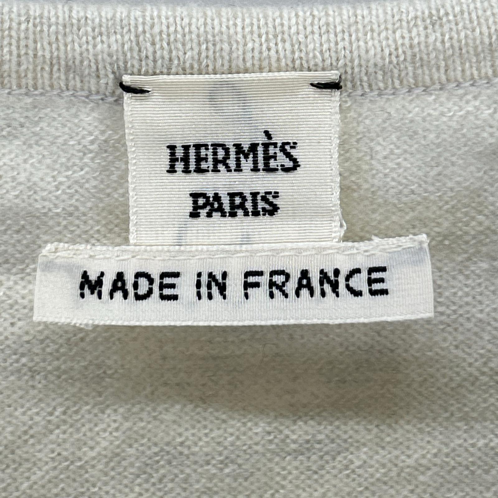 HERMES HERMES silk scarf-pattern panels cashmere vest top