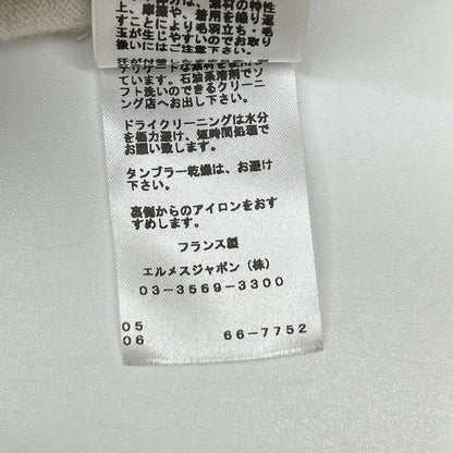 HERMES エルメス スカーフ柄 シルク切替 カシミヤ ベスト トップス