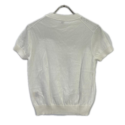 HERMES HERMES 2E2622DA White H Lift short-sleeve knit top