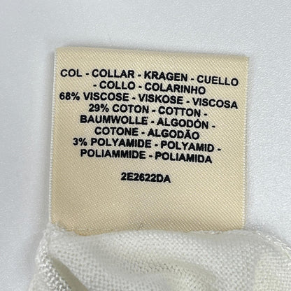 HERMES HERMES 2E2622DA White H Lift short-sleeve knit top