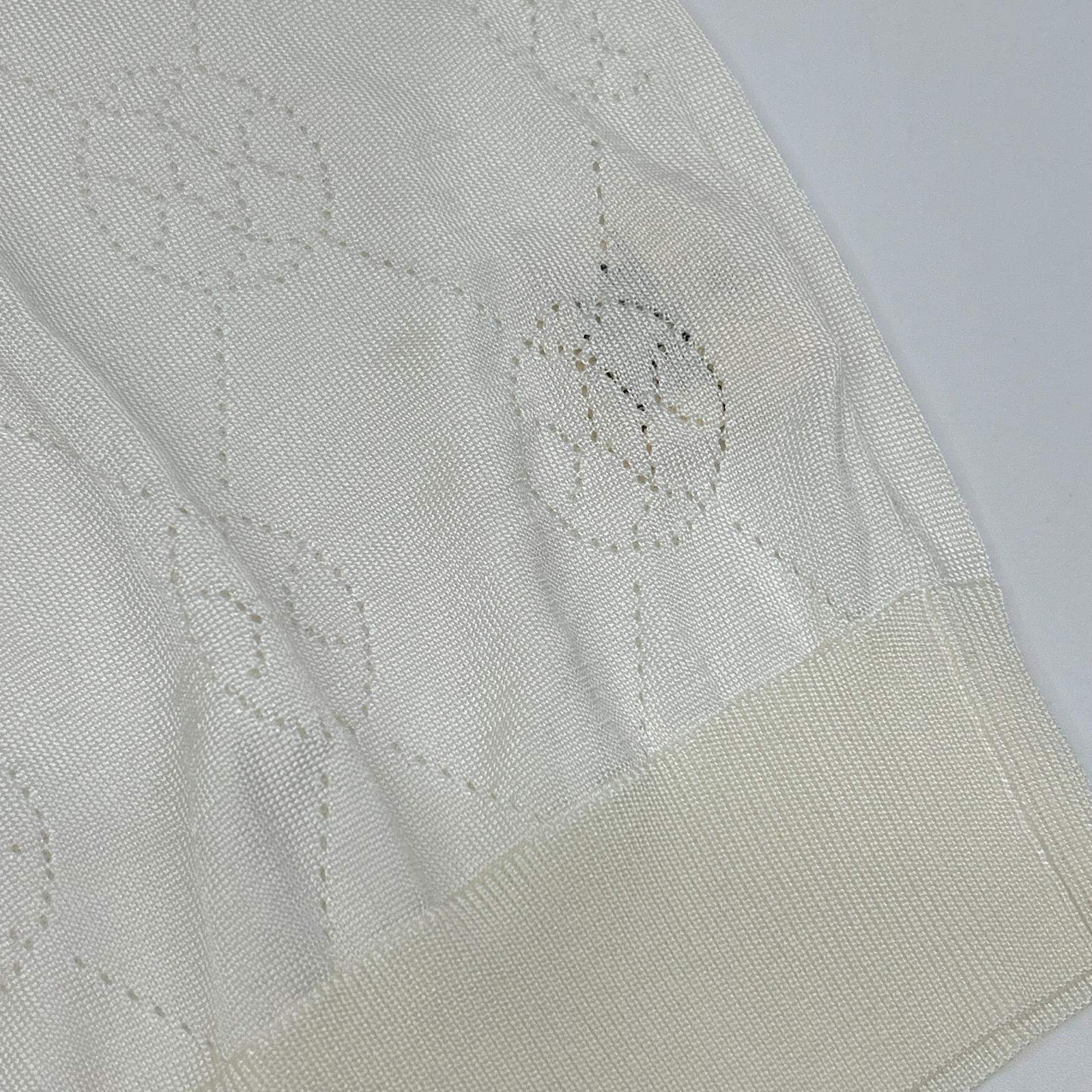 HERMES HERMES 2E2622DA White H Lift short-sleeve knit top