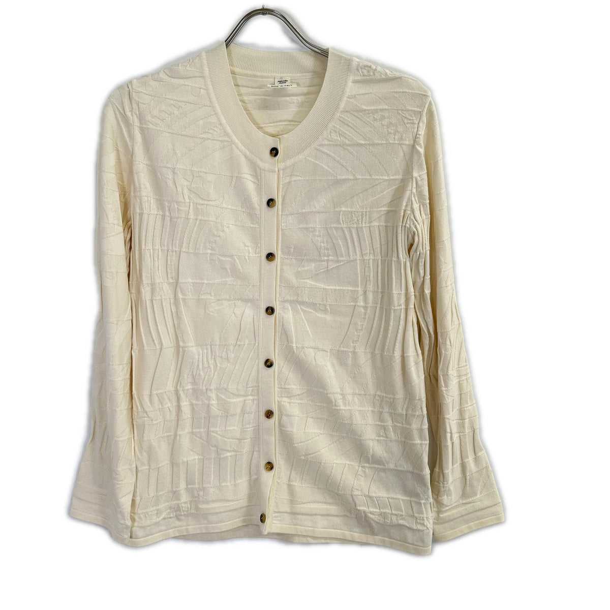 HERMES Off-white silk-blend cardigan Tops