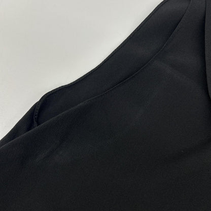 HERMES エルメス ブラック シルク ノースリーブ ブラウス トップス