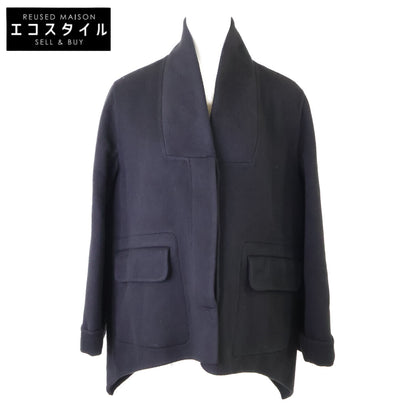 HERMES エルメス 美品 国内正規 ダブルフェイス カシミヤ オーバーサイズ ショートコート ジャケット