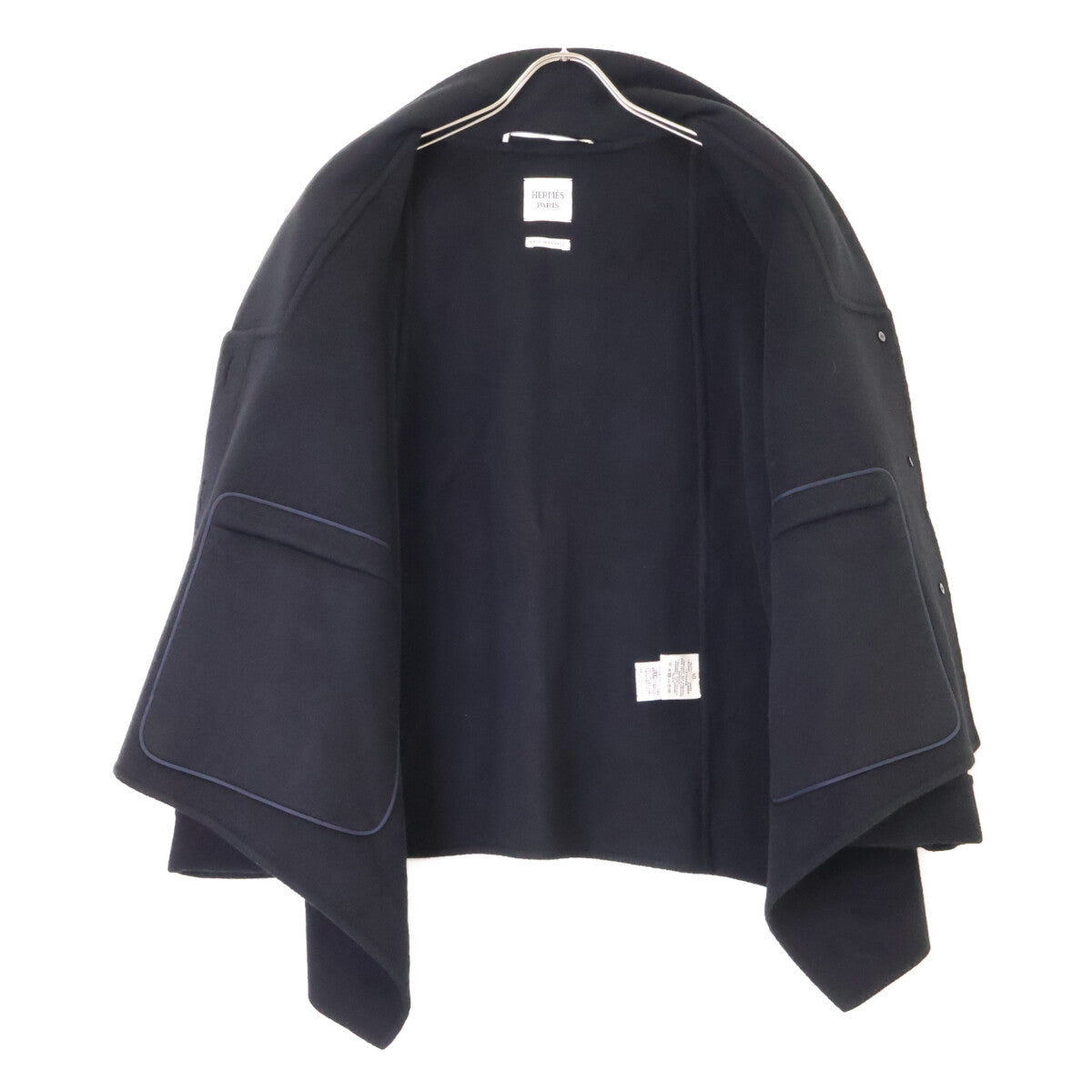 HERMES エルメス 美品 国内正規 ダブルフェイス カシミヤ オーバーサイズ ショートコート ジャケット