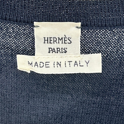 HERMES エルメス ネイビー セリエ釦 ニットセーター トップス