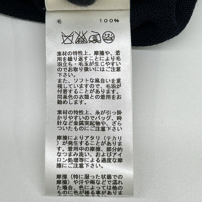 HERMES HERMES Navy knit sweater with Sellier buttons top