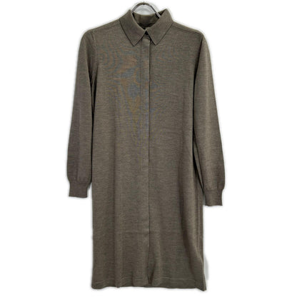 HERMES エルメス カシミヤ×シルク 前ボタン ニット ワンピース ワンピース