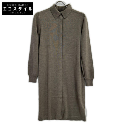 HERMES エルメス カシミヤ×シルク 前ボタン ニット ワンピース ワンピース