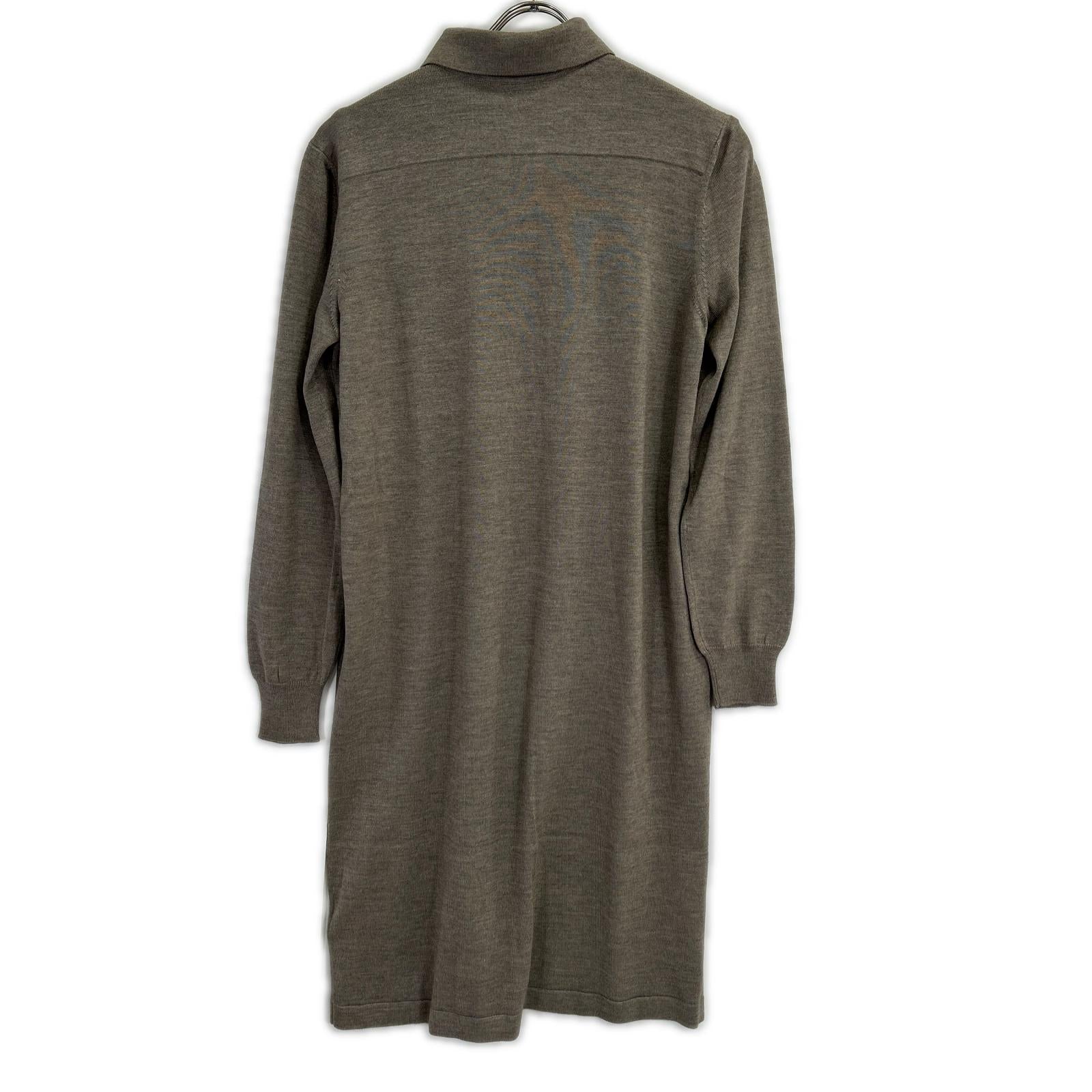 HERMES エルメス カシミヤ×シルク 前ボタン ニット ワンピース ワンピース