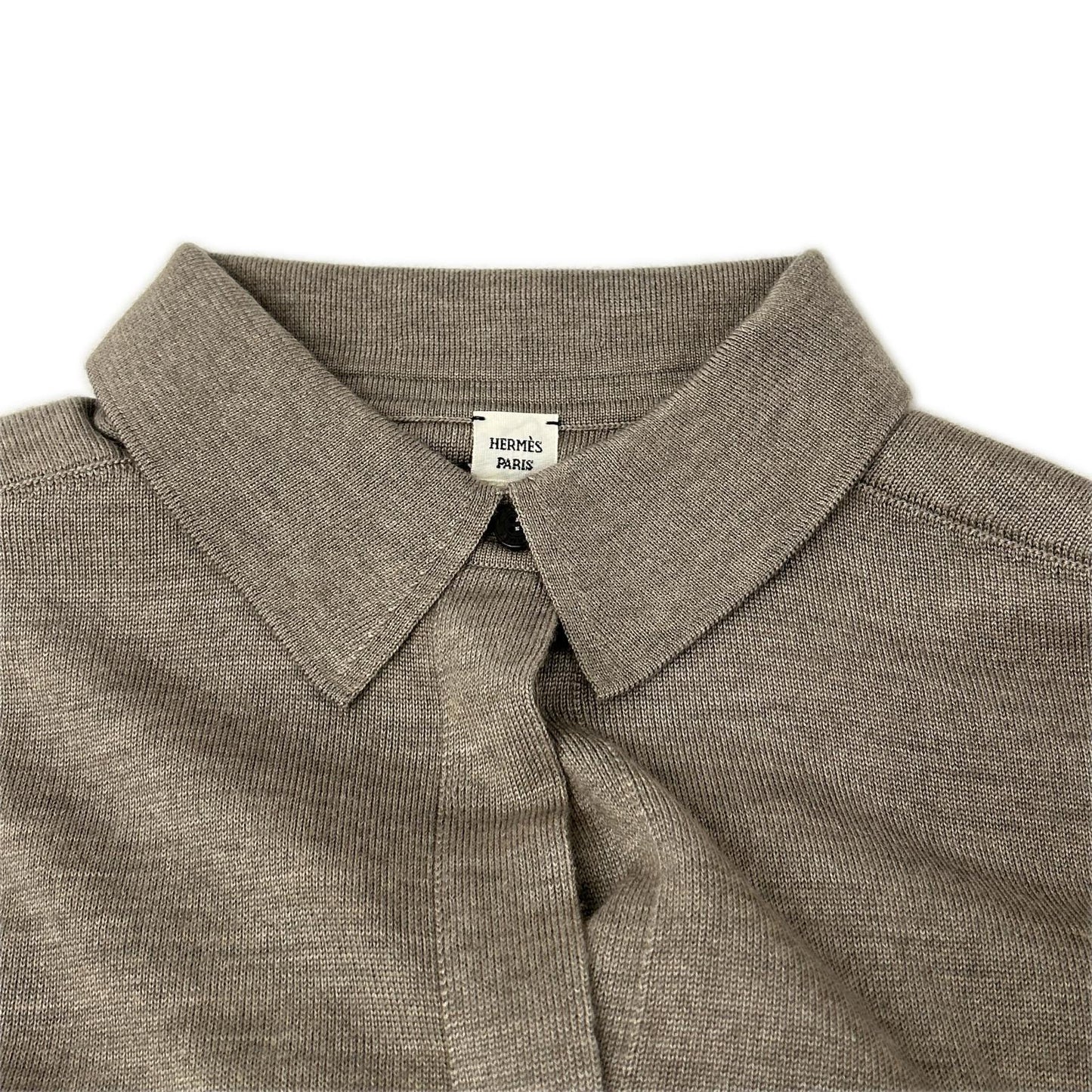 HERMES エルメス カシミヤ×シルク 前ボタン ニット ワンピース ワンピース