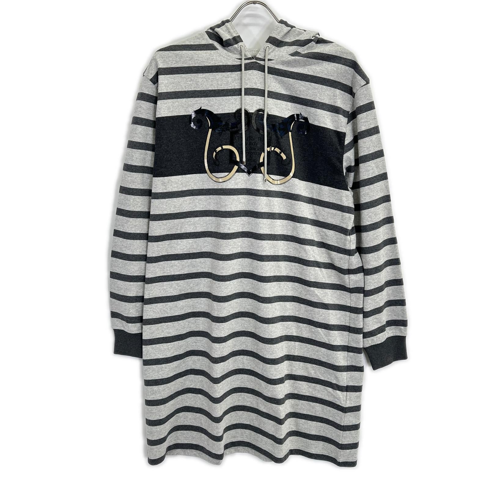HERMES エルメス L'INSTRVCTION DV ROY ボーダー スウェット ワンピース ワンピース