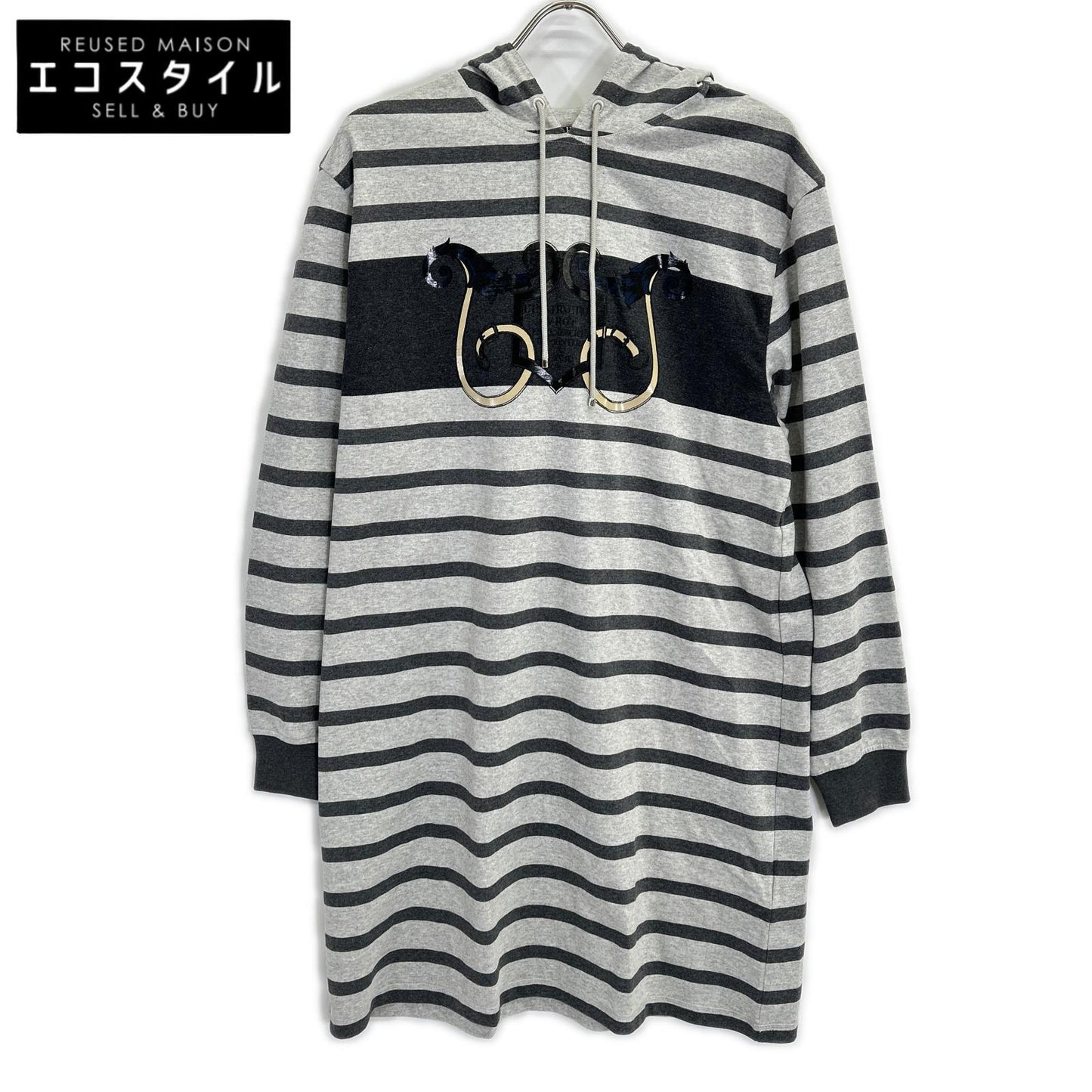 HERMES エルメス L'INSTRVCTION DV ROY ボーダー スウェット ワンピース ワンピース