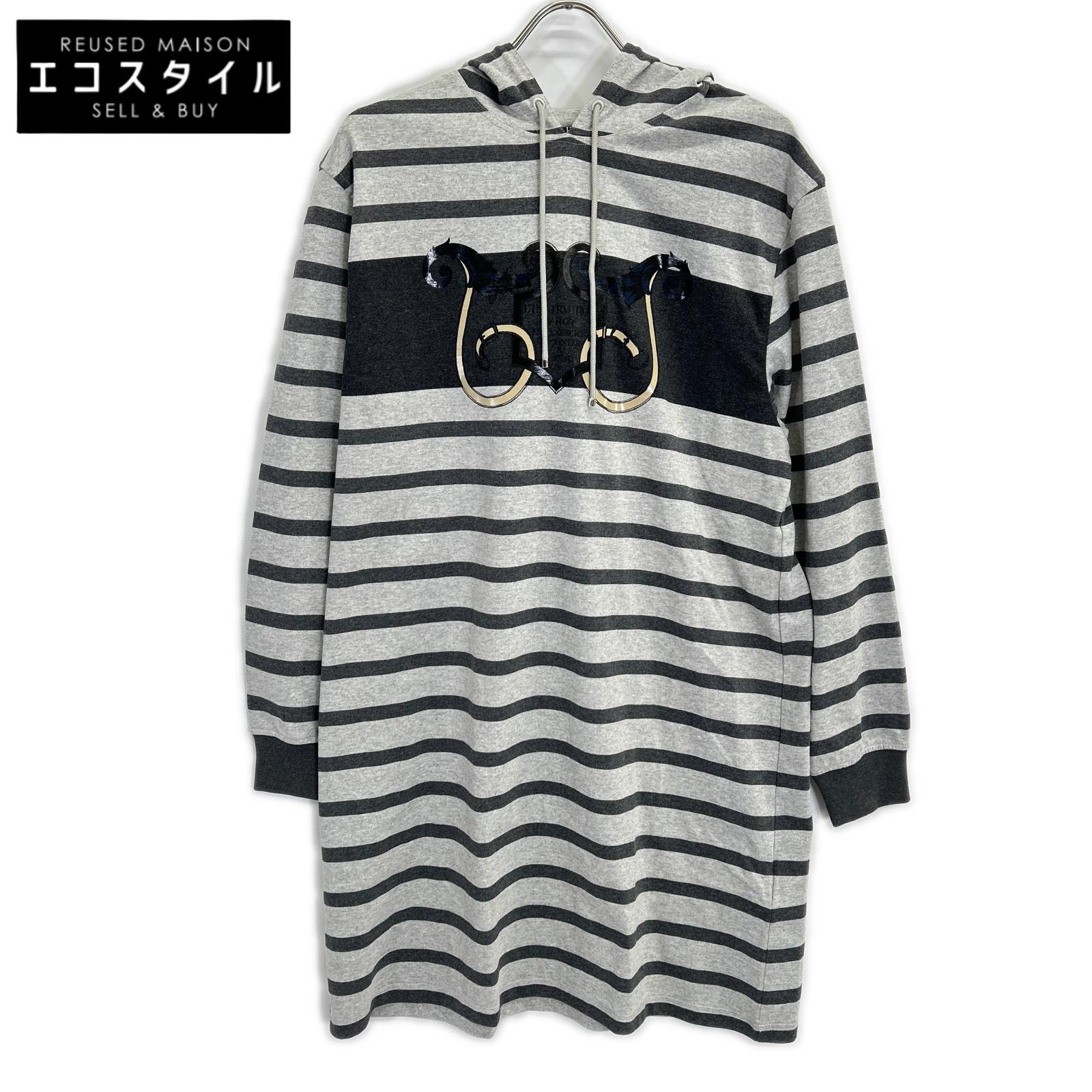 HERMES エルメス L'INSTRVCTION DV ROY ボーダー スウェット ワンピース ワンピース
