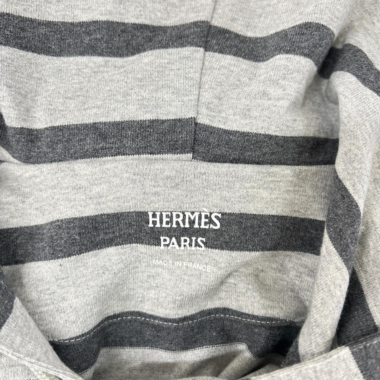 HERMES エルメス L'INSTRVCTION DV ROY ボーダー スウェット ワンピース ワンピース