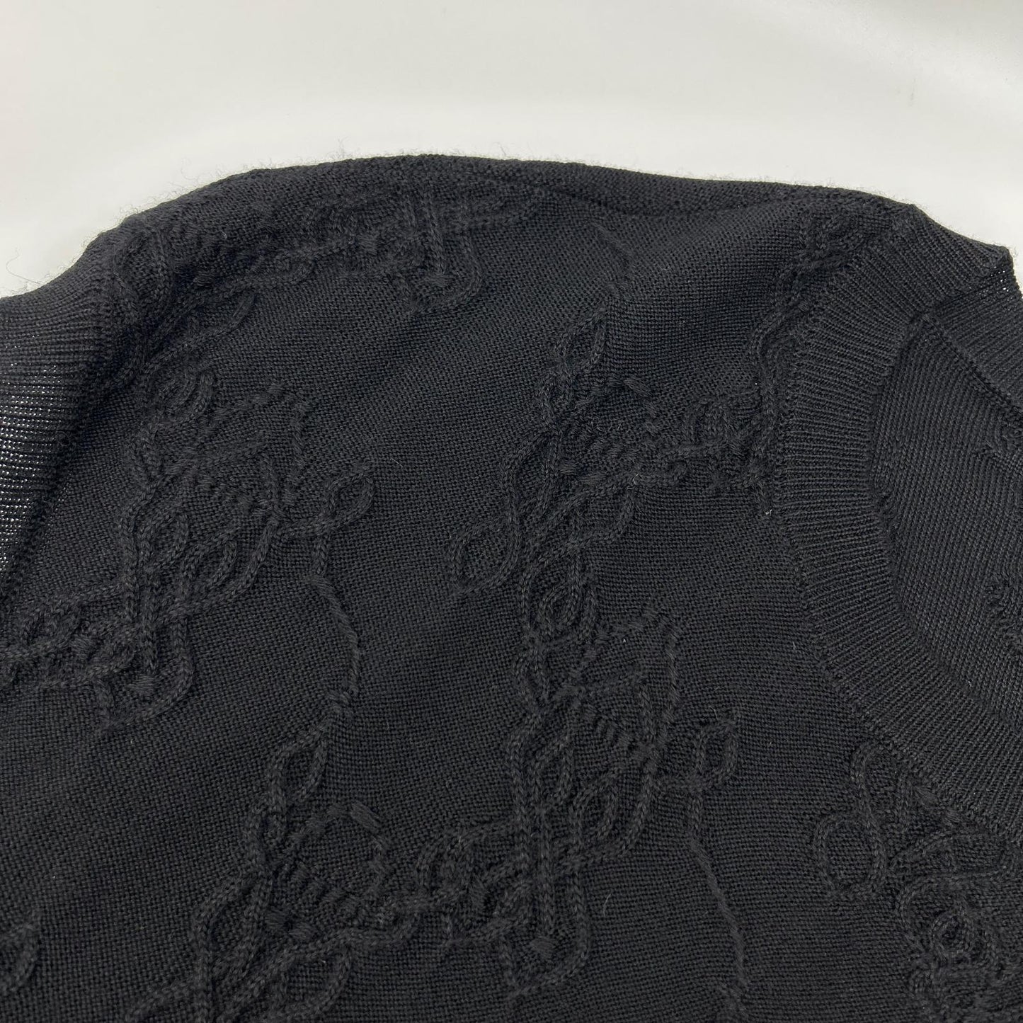 HERMES エルメス ブラック カシミヤ×シルク ノースリーブ ニットワンピース ワンピース