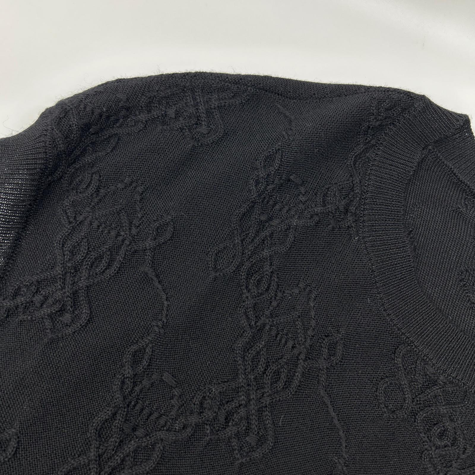 HERMES エルメス ブラック カシミヤ×シルク ノースリーブ ニットワンピース ワンピース