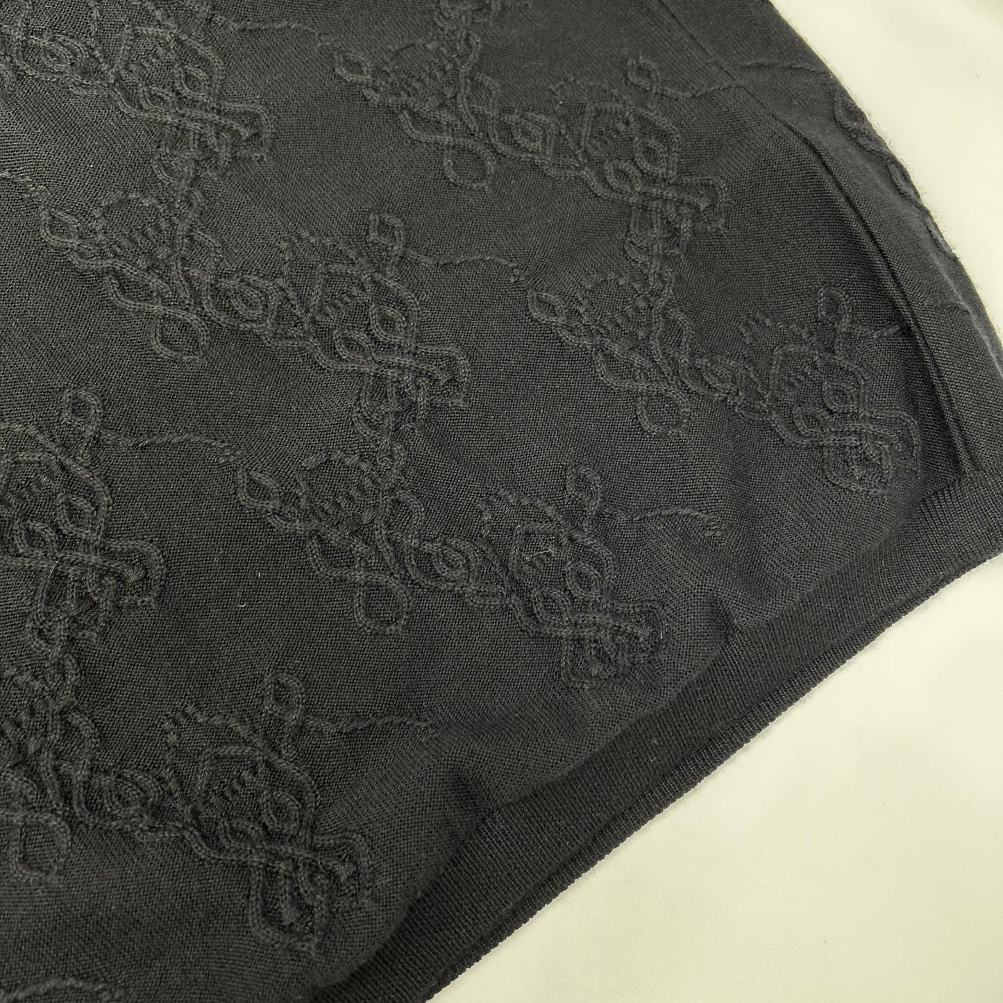 HERMES エルメス ブラック カシミヤ×シルク ノースリーブ ニットワンピース ワンピース