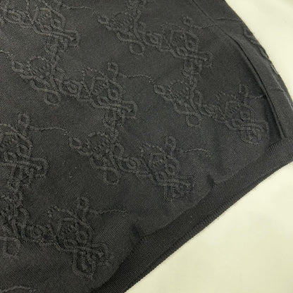 HERMES エルメス ブラック カシミヤ×シルク ノースリーブ ニットワンピース ワンピース