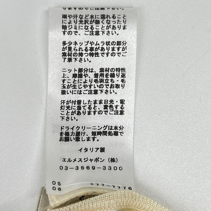 HERMES エルメス スカーフ柄 シルク切替 ニット タグ付き トップス