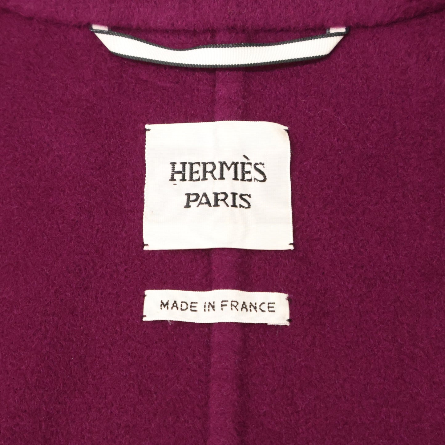 HERMES 100% Cashmere Belted Half Coat