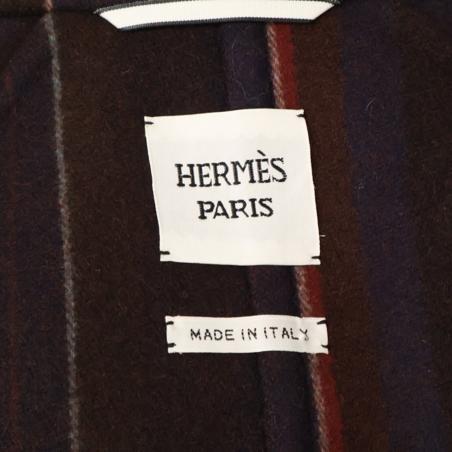 HERMES エルメス 【美品】セリエボタン ウールｘカシミヤ チェスター コート