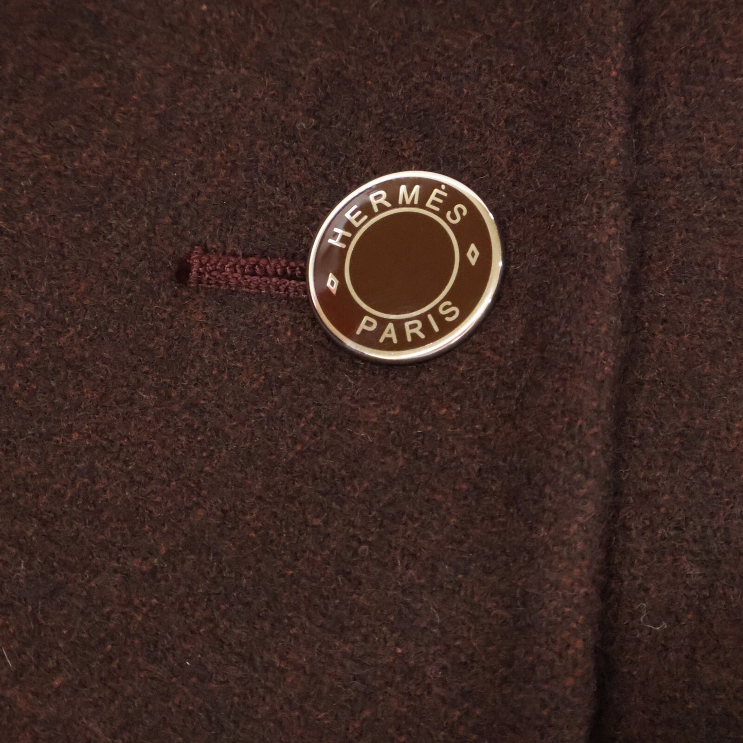 HERMES エルメス 【美品】セリエボタン ウールｘカシミヤ チェスター コート