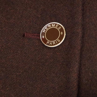 HERMES エルメス 【美品】セリエボタン ウールｘカシミヤ チェスター コート