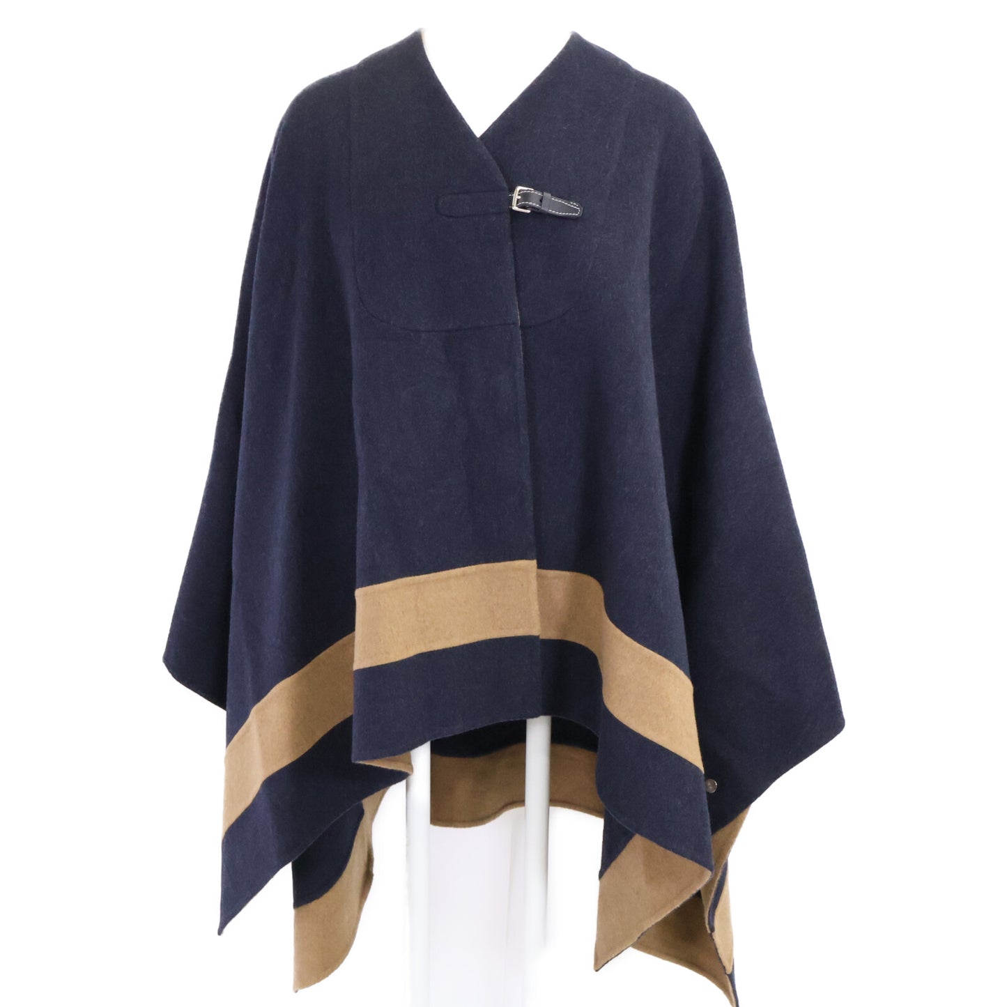 HERMES エルメス 【美品】前ベルト カシミヤ100％ ポンチョ/ケープ ジャケット