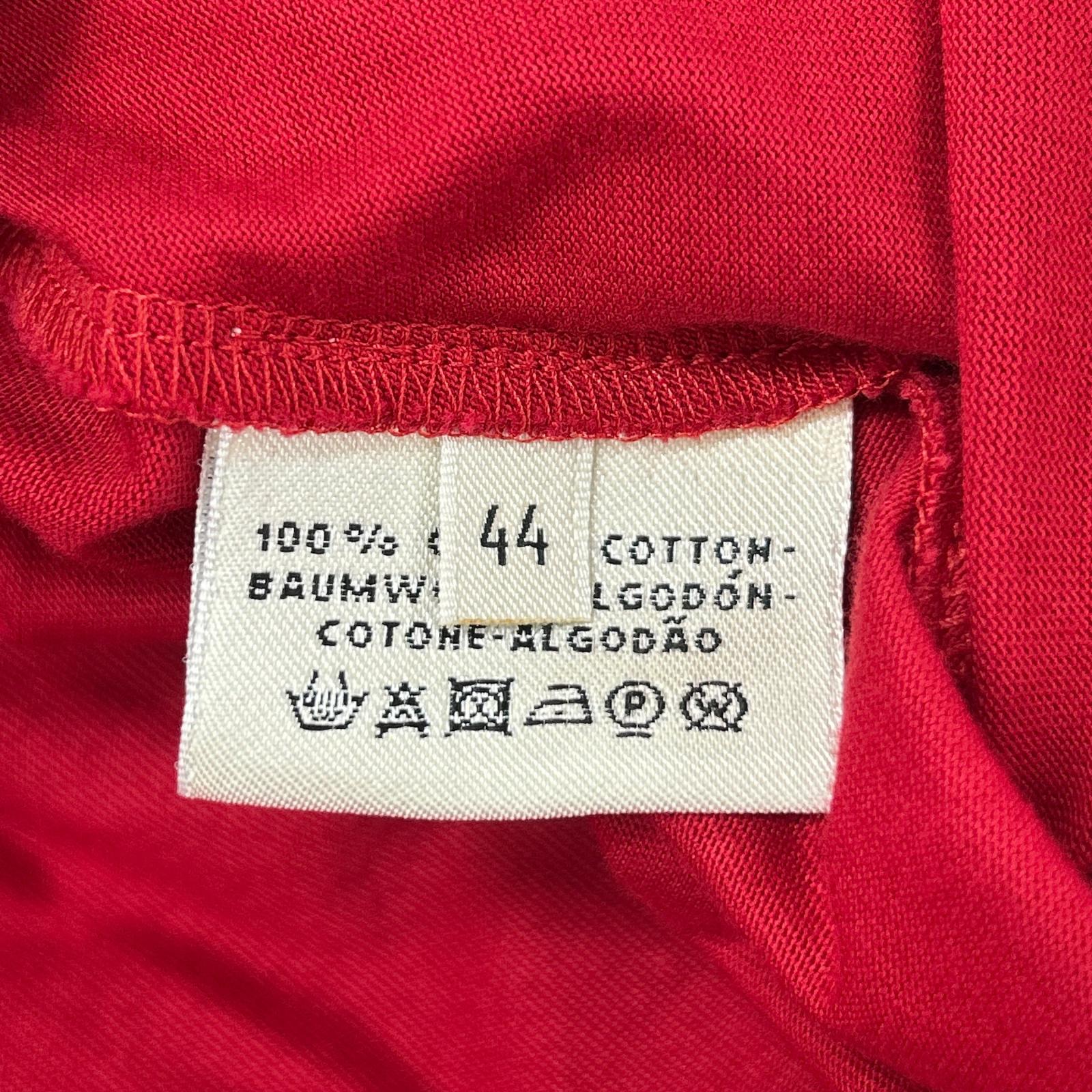 HERMES エルメス レッド 紐ベルト ノースリーブ ワンピース ワンピース