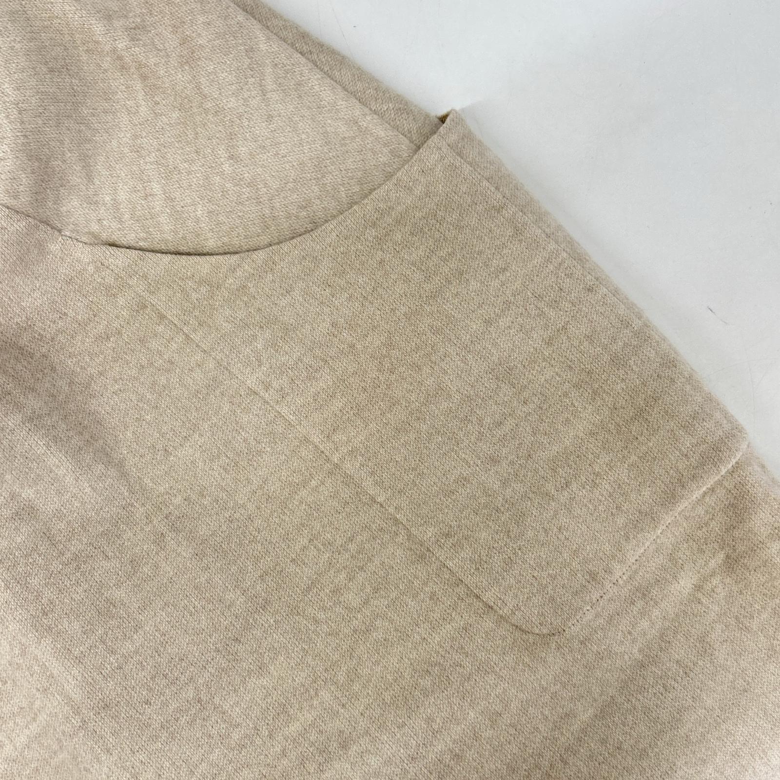 HERMES エルメス セリエ釦 カシミヤ混 ラップ コート