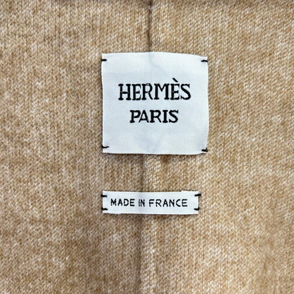 HERMES エルメス セリエ釦 カシミヤ混 ラップ コート