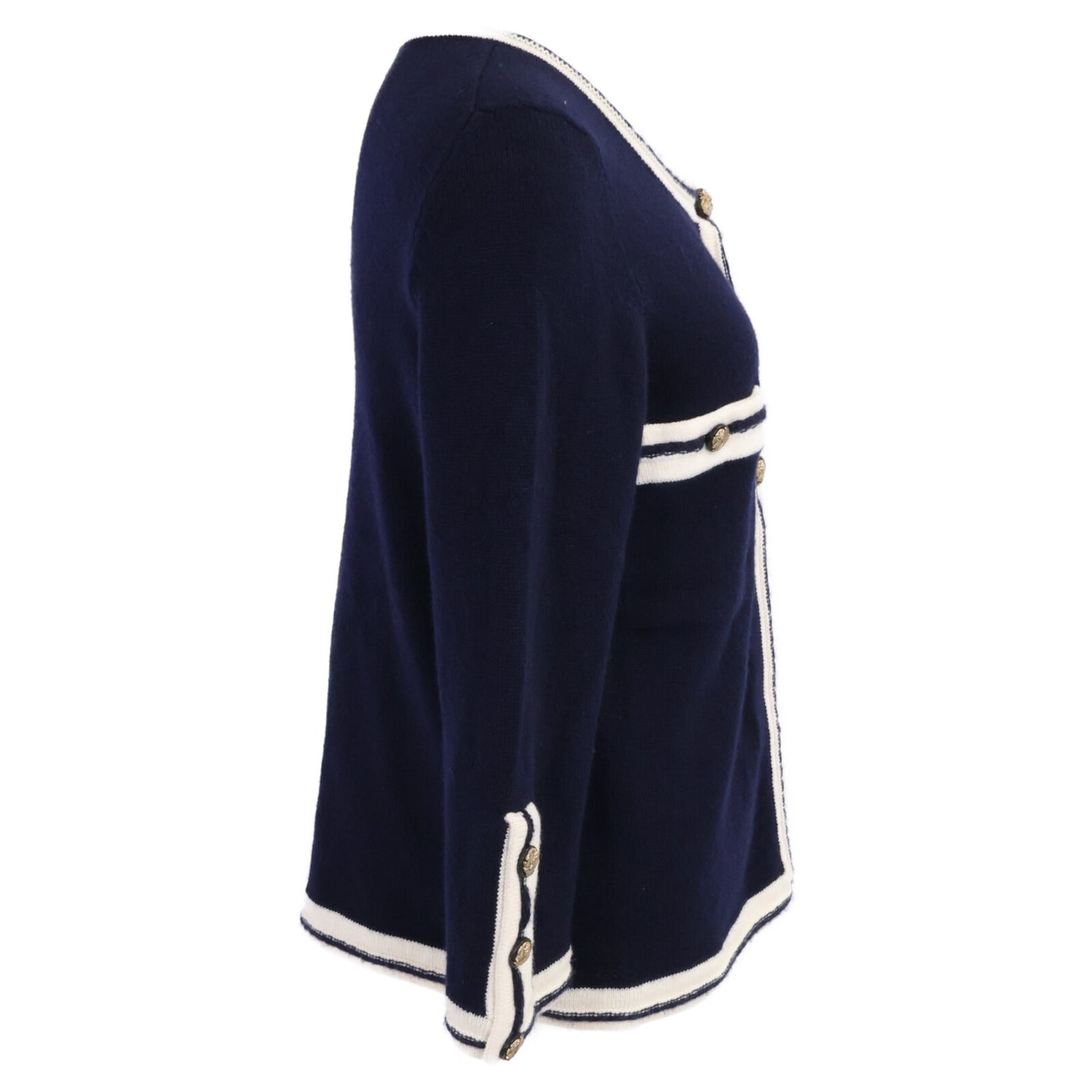 CHANEL シャネル 【国内正規】P37399K02429 ココマーク/獅子ボタン カシミヤ100％ ニットカーディガン トップス