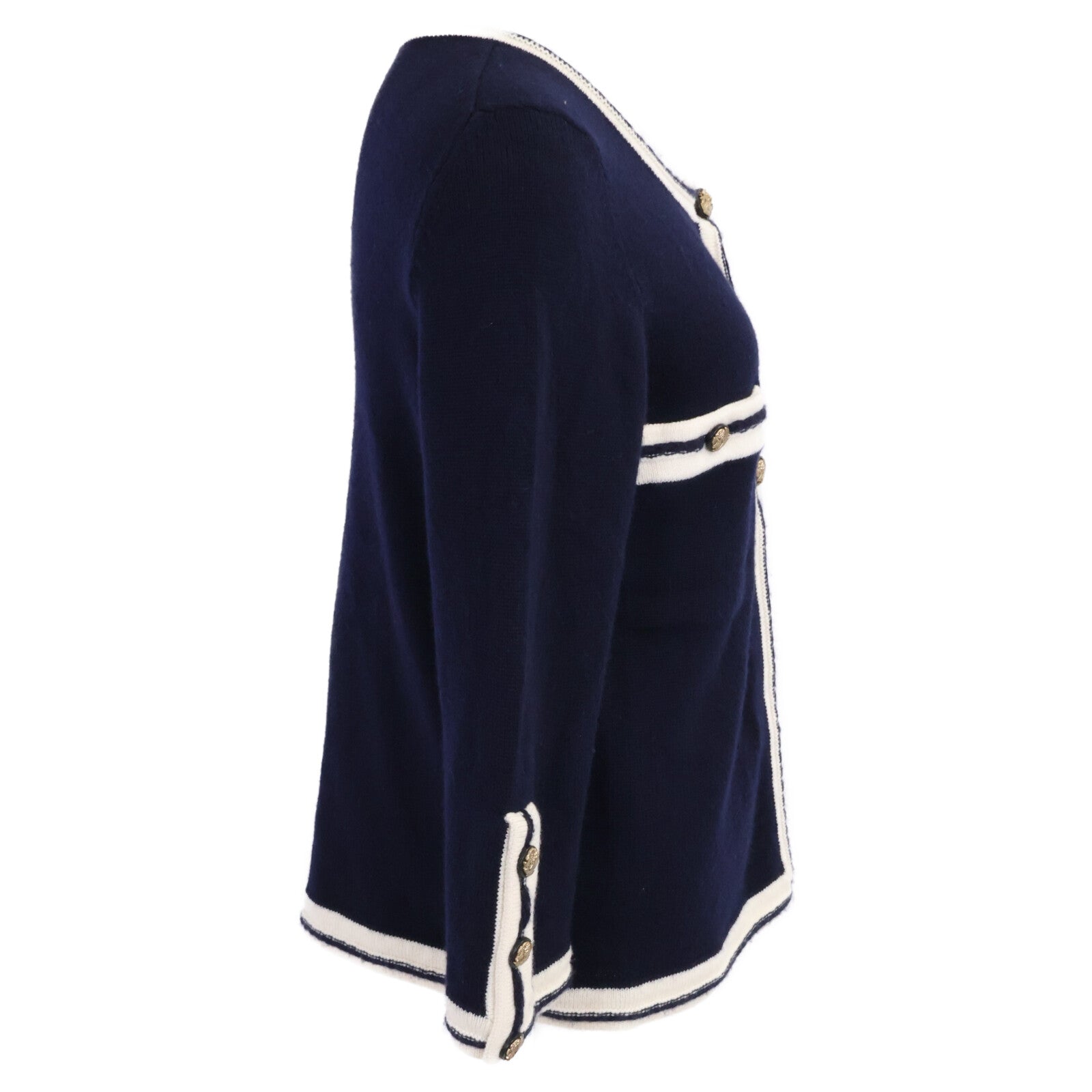 CHANEL シャネル 【国内正規】P37399K02429 ココマーク/獅子ボタン カシミヤ100％ ニットカーディガン トップス
