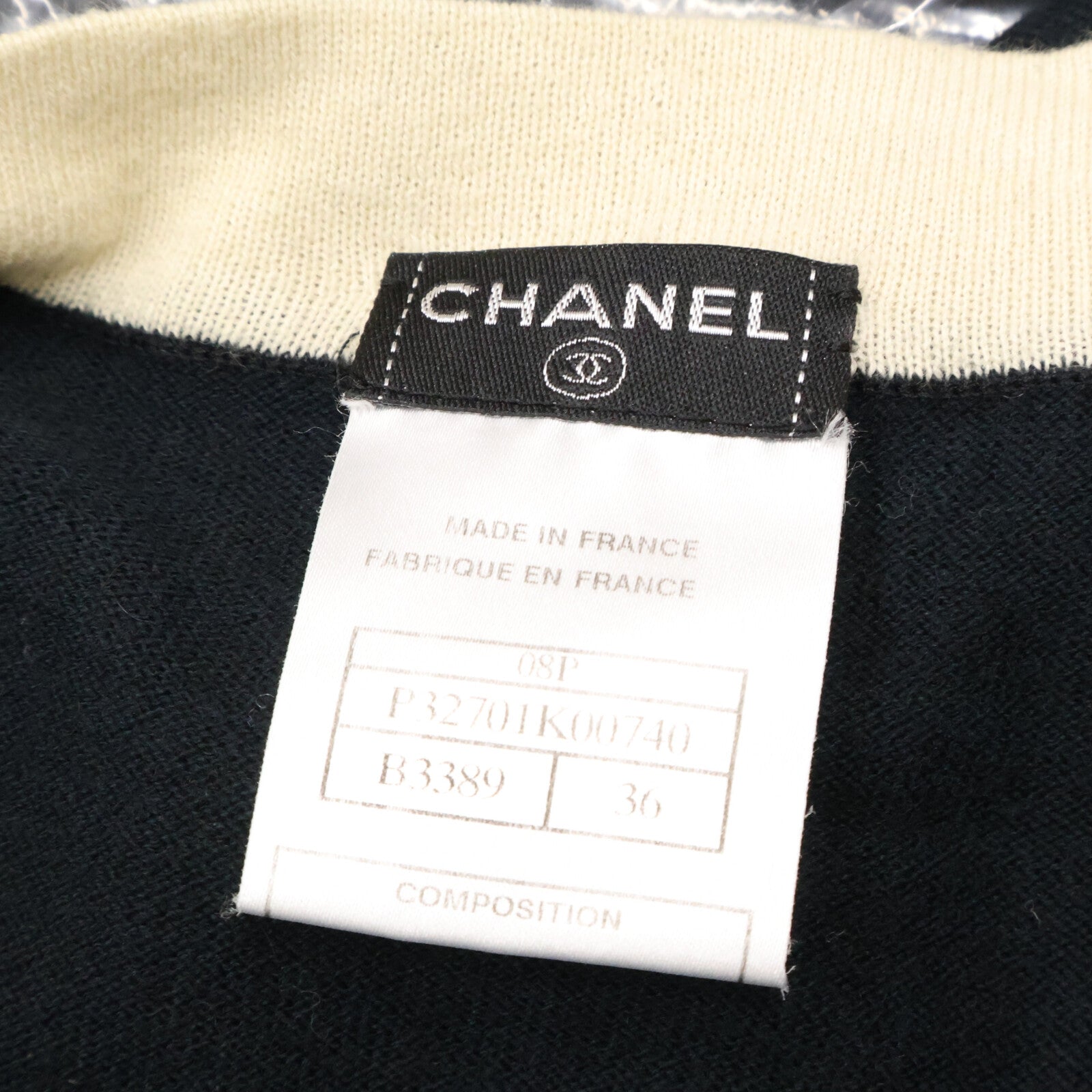 CHANEL 【Domestic official】08P P32701K00740 Camellia logo/handshake cashmere-blend long cardigan top
