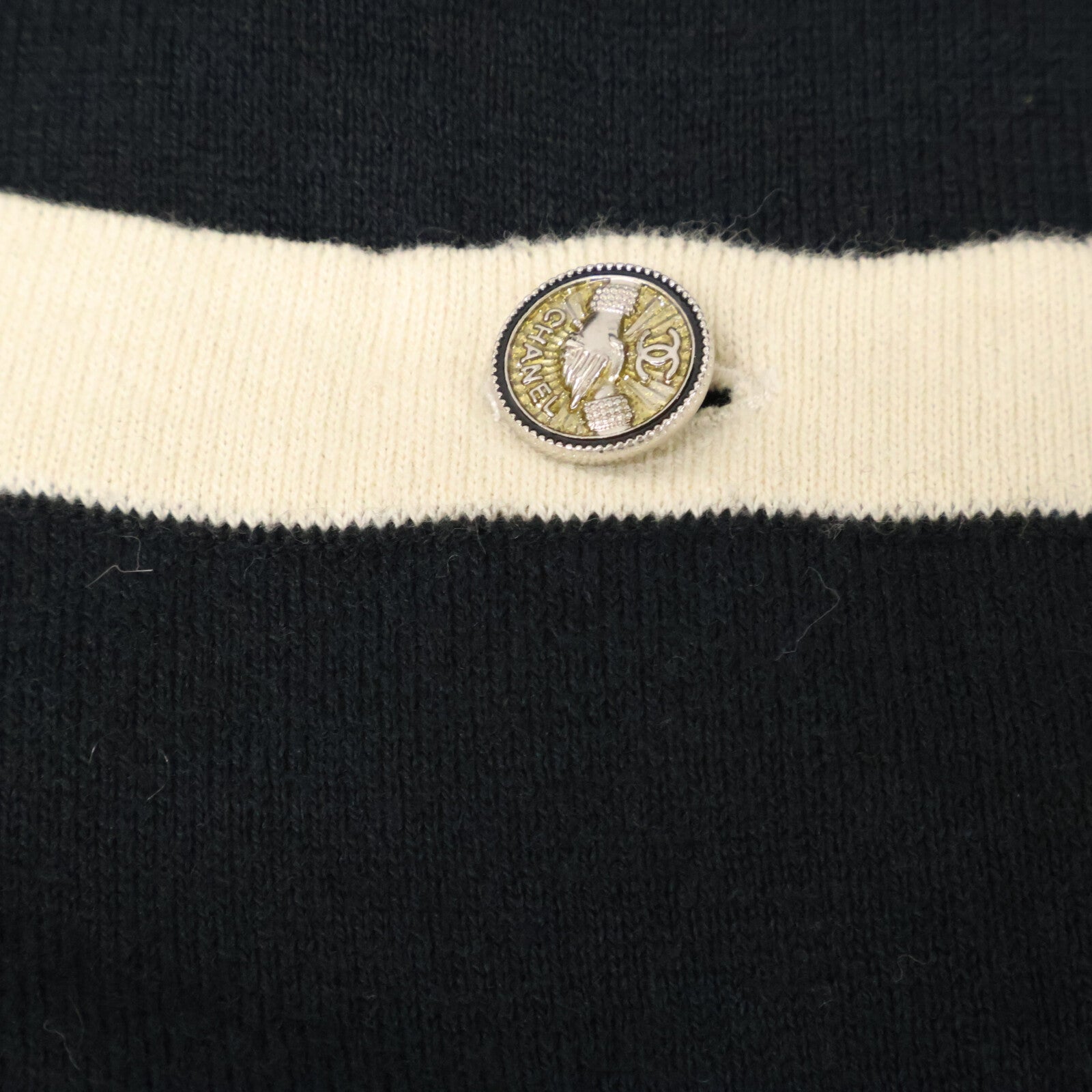 CHANEL 【Domestic official】08P P32701K00740 Camellia logo/handshake cashmere-blend long cardigan top