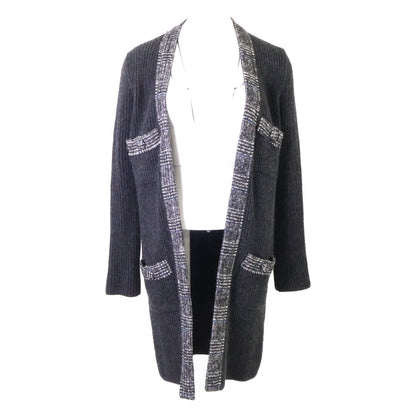 CHANEL シャネル 美品 国内正規 07A P31752W04010 カシミヤ リブニット ロングカーディガン トップス