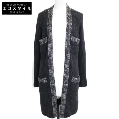 CHANEL シャネル 美品 国内正規 07A P31752W04010 カシミヤ リブニット ロングカーディガン トップス
