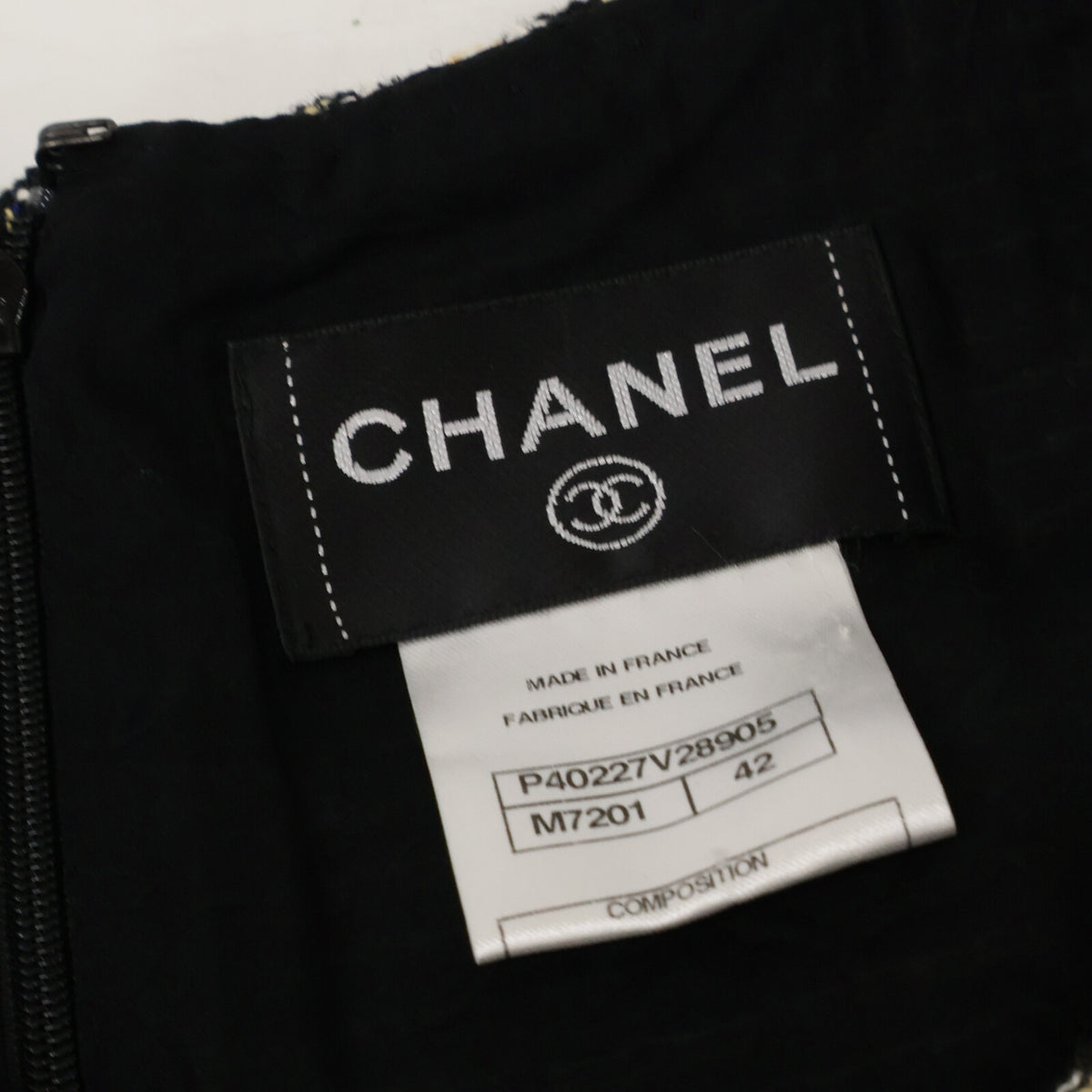 CHANEL シャネル 【美品/国内正規】P40227V28905 ツイード ノースリーブ ワンピース