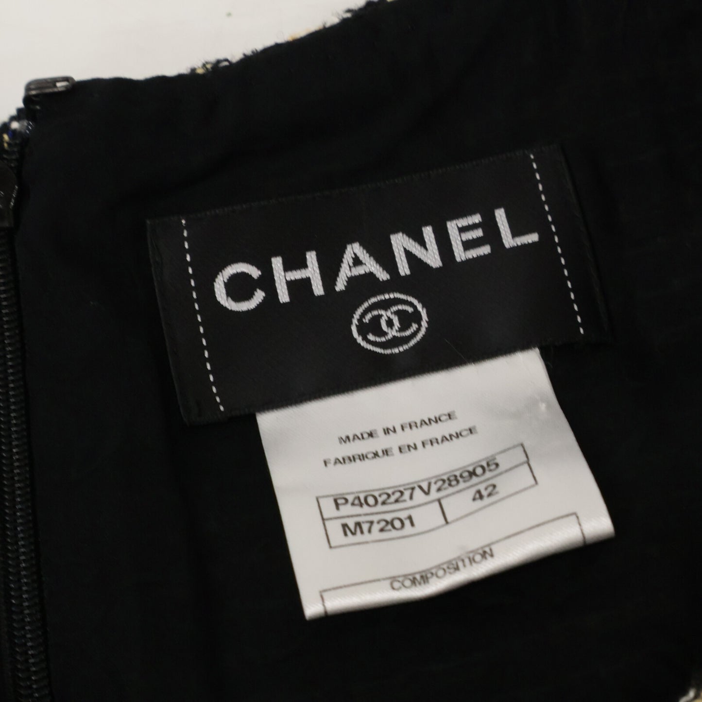 CHANEL シャネル 【美品/国内正規】P40227V28905 ツイード ノースリーブ ワンピース