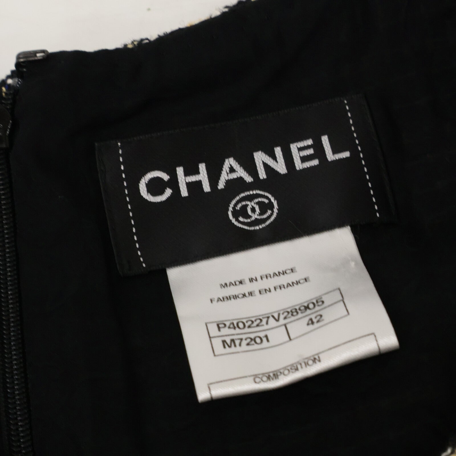 CHANEL シャネル 【美品/国内正規】P40227V28905 ツイード ノースリーブ ワンピース