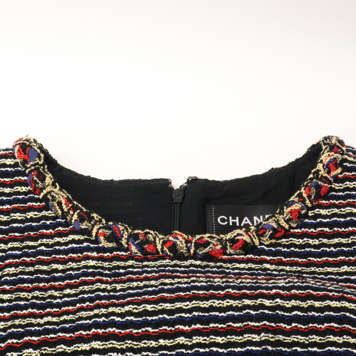 CHANEL シャネル 【美品/国内正規】P40227V28905 ツイード ノースリーブ ワンピース