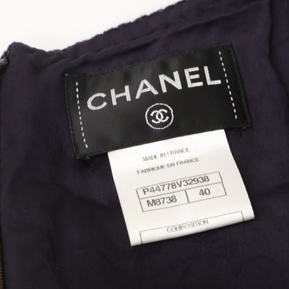 CHANEL シャネル 【美品】P44778V32938 ツイード 半袖ミニ ワンピース