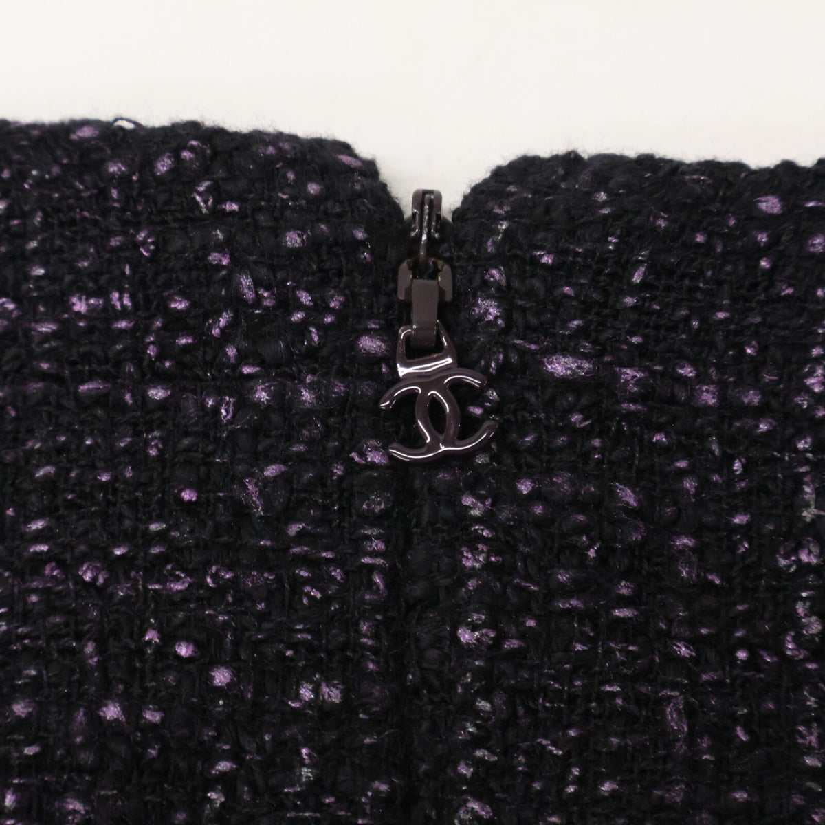 CHANEL シャネル 【美品】P44778V32938 ツイード 半袖ミニ ワンピース