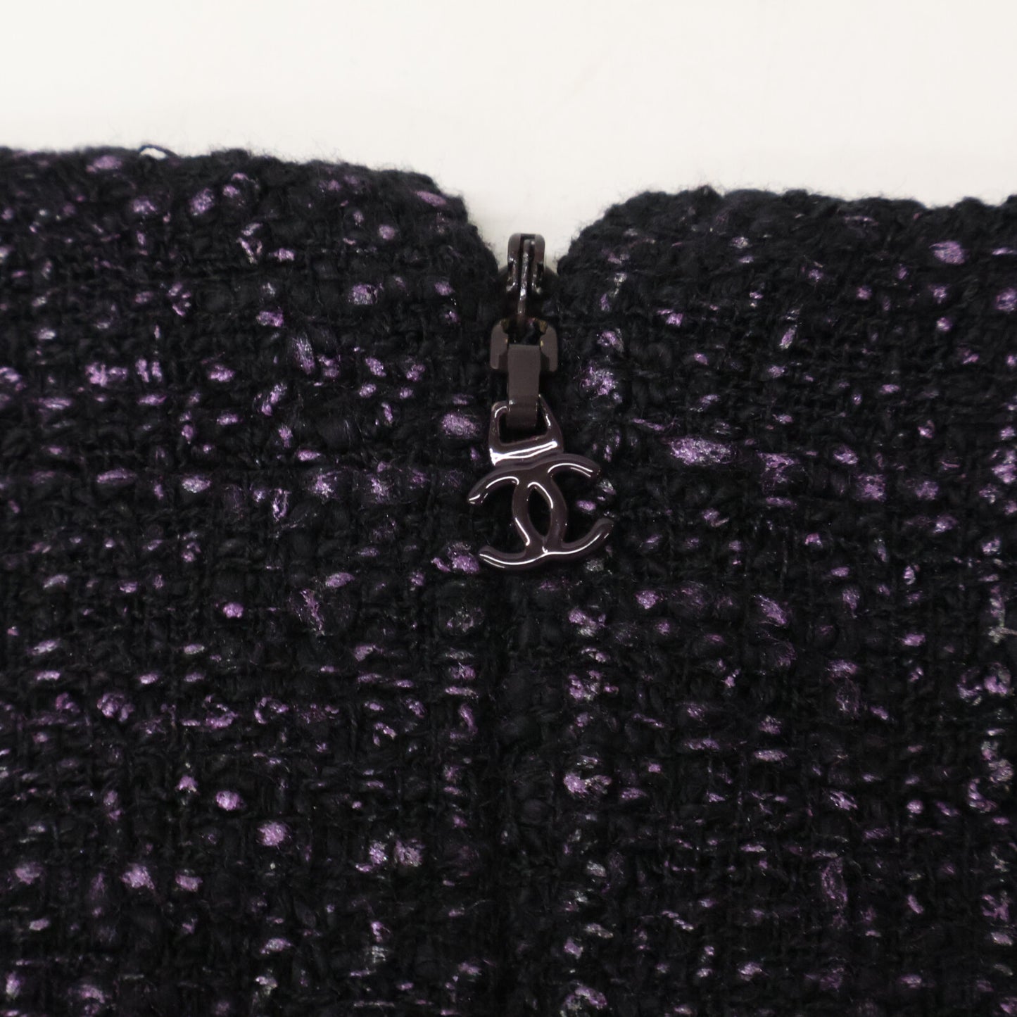 CHANEL シャネル 【美品】P44778V32938 ツイード 半袖ミニ ワンピース