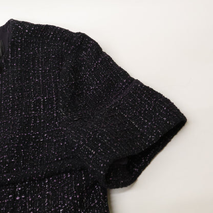 CHANEL シャネル 【美品】P44778V32938 ツイード 半袖ミニ ワンピース
