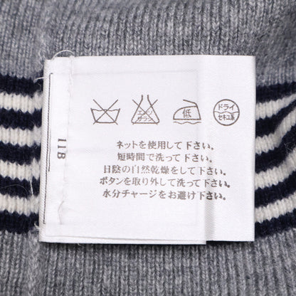 CHANEL シャネル 【国内正規】P37477K02472 ボーダー チェーンココマークボタン カシミヤ100％ ボートネック ニットセーター トップス